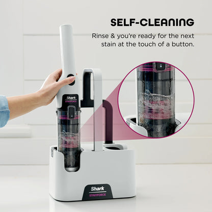 Shark StainForce Cordless Spot Cleaner, Portable Bagless Stain Remover with Self-Cleaning Function, HX100