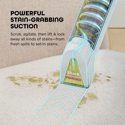 Shark StainForce Cordless Spot Cleaner, Portable Bagless Stain Remover with Self-Cleaning Function, HX100